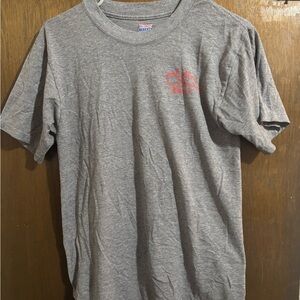 Gray T-Shirt with Red Logo